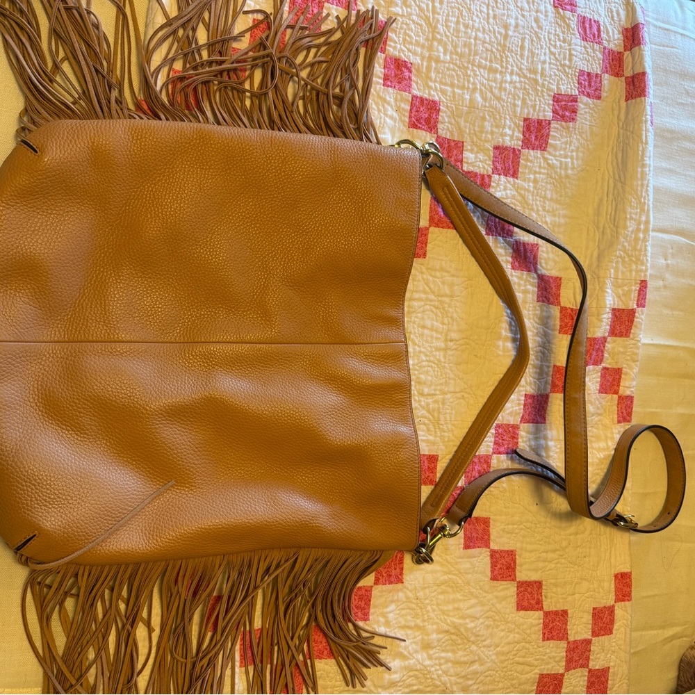 Rebecca Minkoff Tan Leather Fringe Shoulder Bag